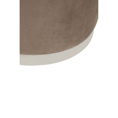 Mink and Silver Round Stool | Hagen