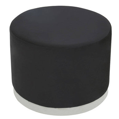 Black and Silver Round Stool | Hagen