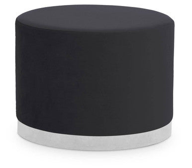 Black and Silver Round Stool | Hagen