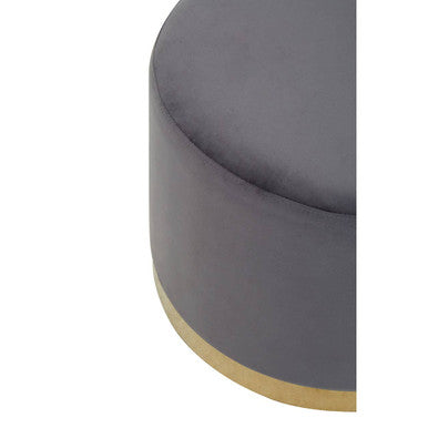 Grey and Gold Round Stool | Hagen