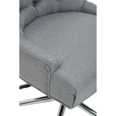 Grey Fabric and Chrome Finish Base Home Office Chair | Anita
