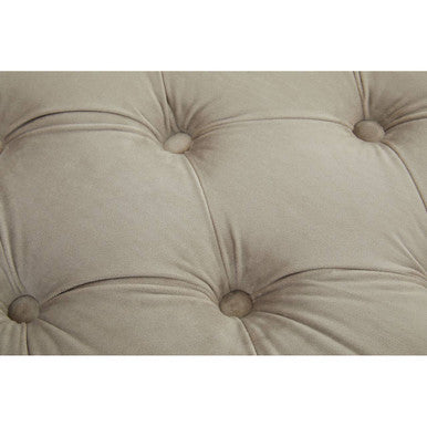Mink Velvet Button Tufted Bench | Alea