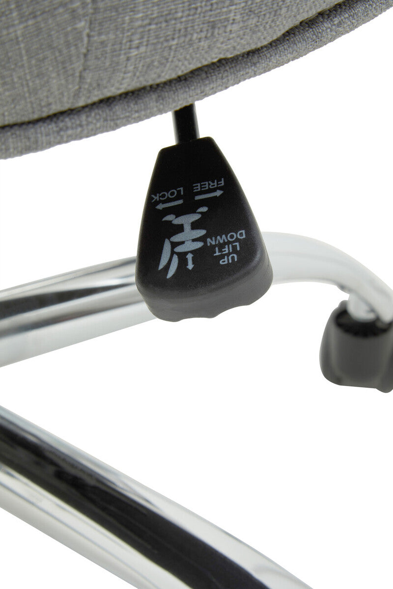 Grey Fabric and Chrome Base Home Office Chair | Anita