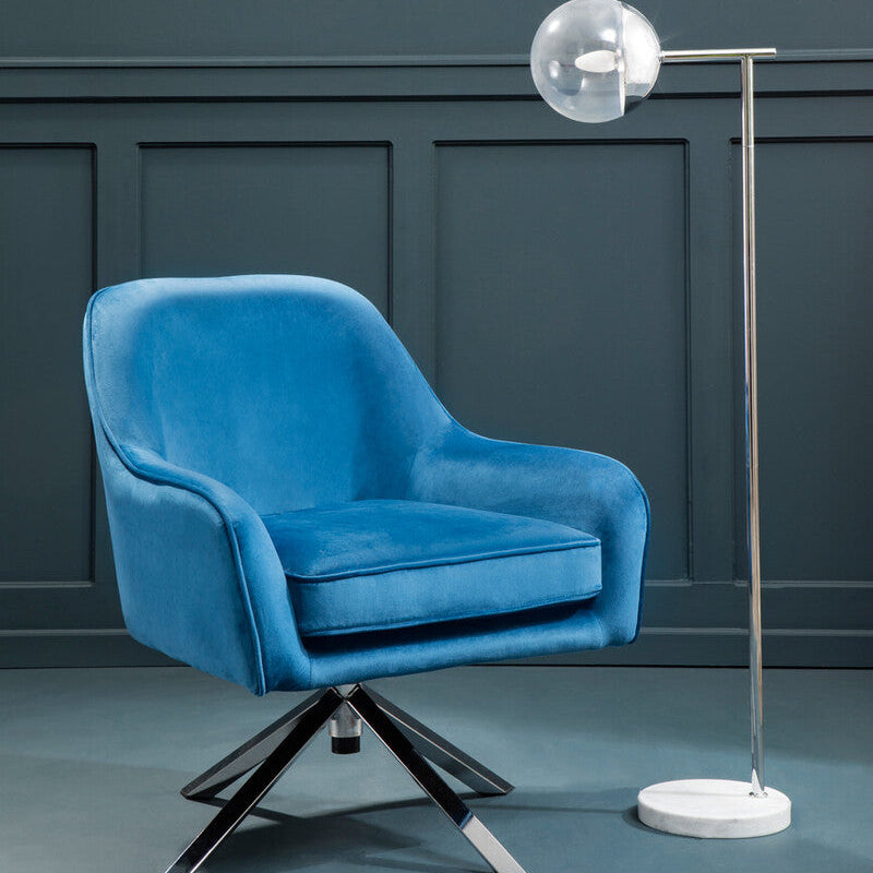 Midnight Velvet Swivel Chair | Avery