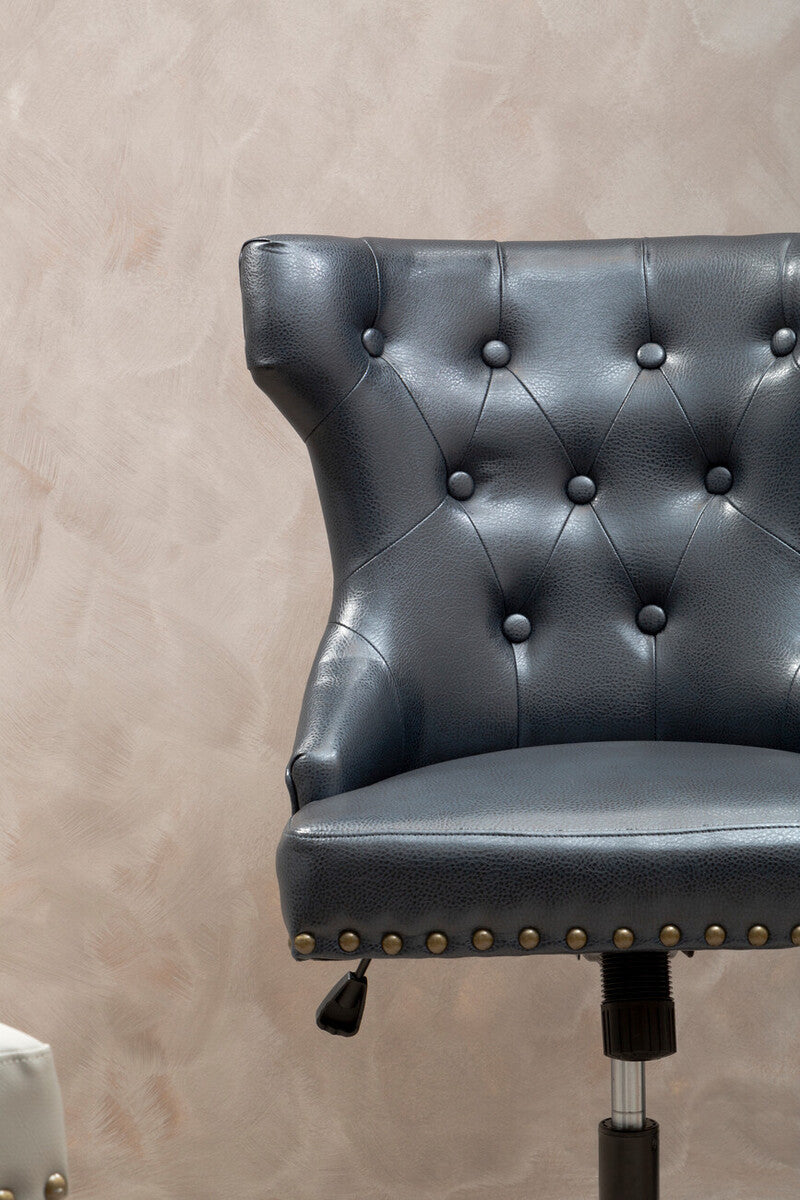 Black Leather Effect Home Office Chair | Walson