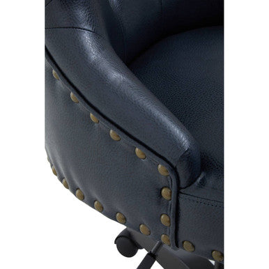 Black Leather Effect Home Office Chair | Walson