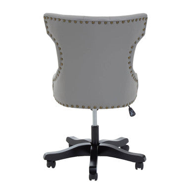 Grey Leather Effect Home Office Chair | Walson