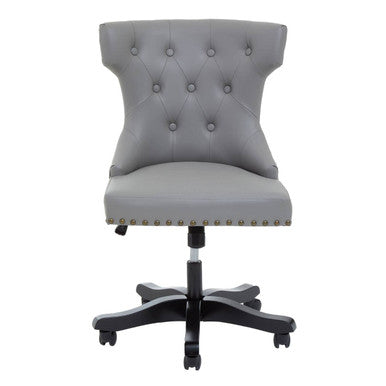 Grey Leather Effect Home Office Chair | Walson