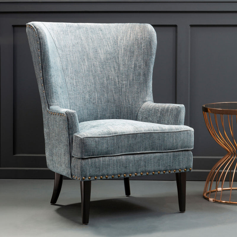 Blue Wingback Lounge Chair | Welham
