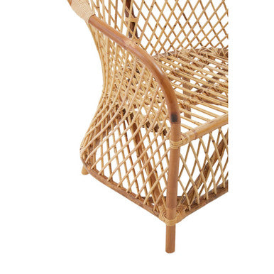 High Back Natural Rattan Chair | Manado