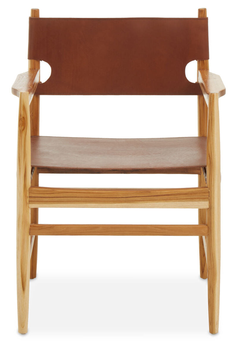 Antique Brown Leather Chair | Kendari