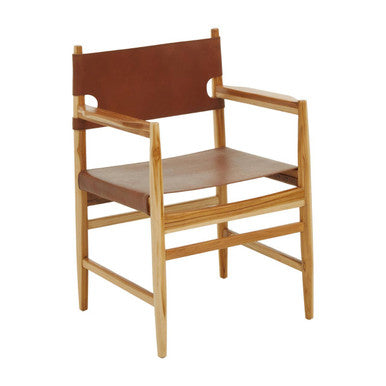 Antique Brown Leather Chair | Kendari