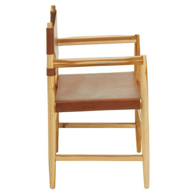 Antique Brown Leather Chair | Kendari