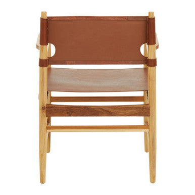 Antique Brown Leather Chair | Kendari