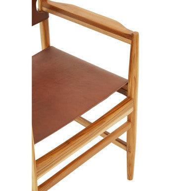 Antique Brown Leather Chair | Kendari