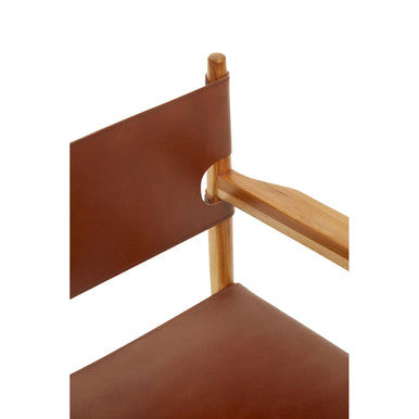 Antique Brown Leather Chair | Kendari