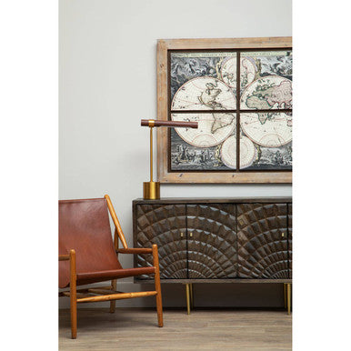 Antique Dark Brown Leather Chair | Kendari