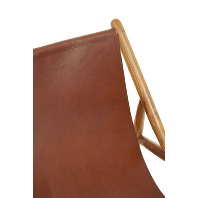 Antique Dark Brown Leather Chair | Kendari