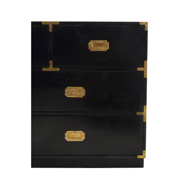 Seven Drawer Black Mango Wood Chest | Sarter