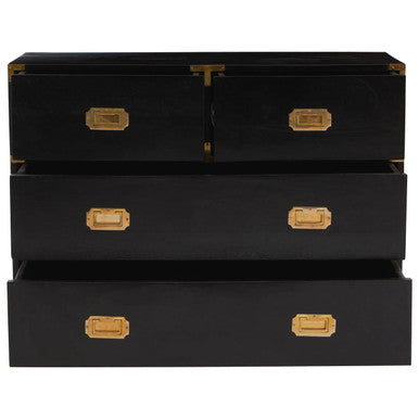 Black Mango Wood Chest of 4 Drawers | Sarter