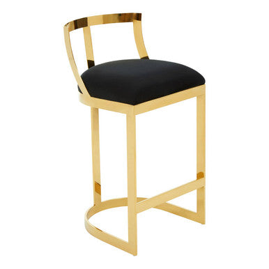 Black Velvet Bar Stool | Azalea