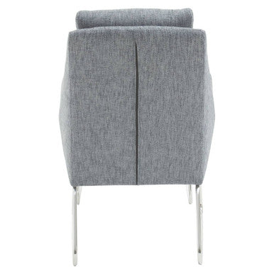 Grey Fabric Lounge Chair and Footstool Set | Azalea