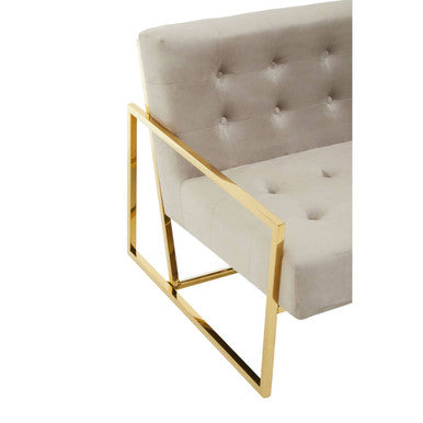2 Seater Mink Velvet Sofa | Azalea