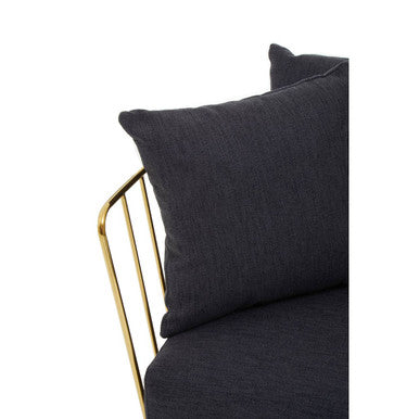 Black Fabric and Metal Chair | Azalea