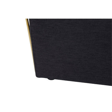 2 Seater Black Fabric Sofa | Azalea