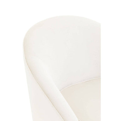 Beige Velvet Armchair | Yasmeen