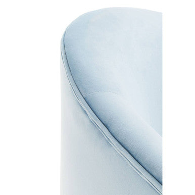 Aqua Blue Velvet Armchair | Yasmeen