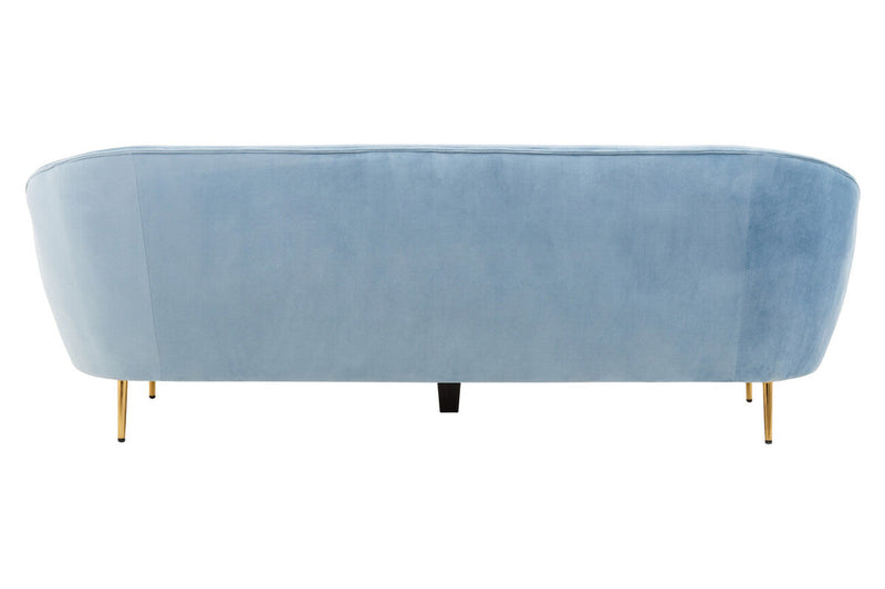 3 Seater Aqua Blue Velvet Sofa | Yasmeen