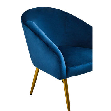 Midnight Blue Chair and Footstool | Yasmeen