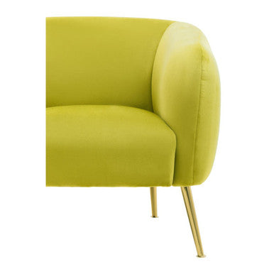 Olive Velvet Armchair | Yasmeen