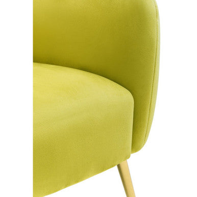 Olive Velvet Armchair | Yasmeen