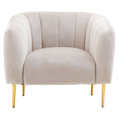 Silver Grey Velvet Armchair | Yasmeen