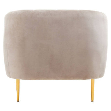 Mink Velvet Channel Detail Armchair | Yasmeen