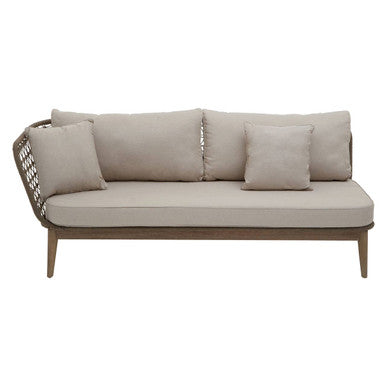 Woven Rope Chaise Longue with Cushions | Opus