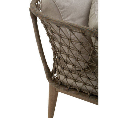 Woven Rope Chaise Longue with Cushions | Opus