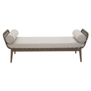 Natural Rope Woven Longue Bench with Cushions | Opus