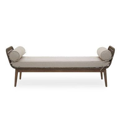 Natural Rope Woven Longue Bench with Cushions | Opus