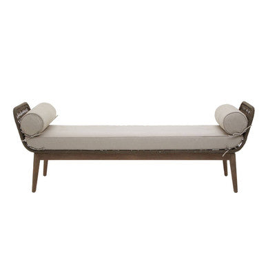 Natural Rope Woven Longue Bench with Cushions | Opus