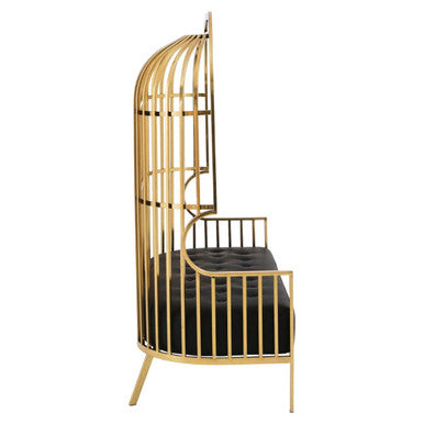 2 Seater Gold Dome Cage Sofa | Eliza