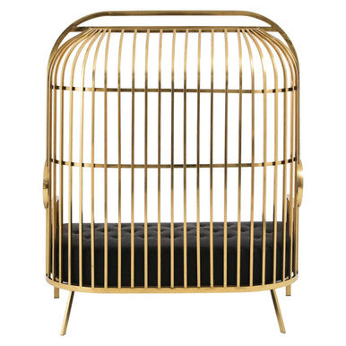 2 Seater Gold Dome Cage Sofa | Eliza