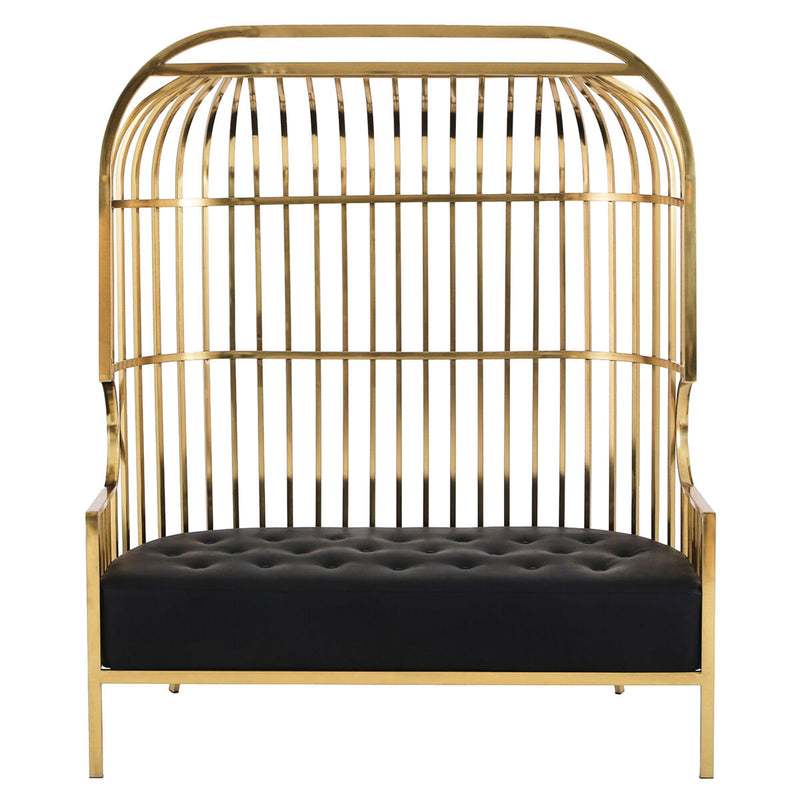 2 Seater Gold Dome Cage Sofa | Eliza