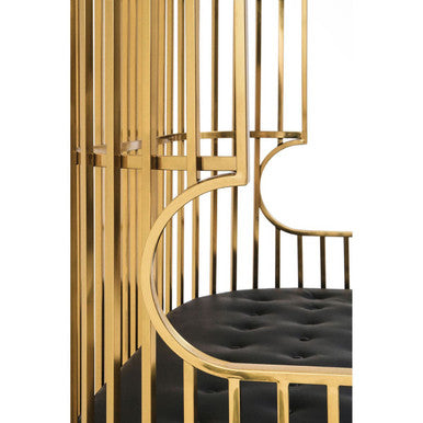 2 Seater Gold Dome Cage Sofa | Eliza