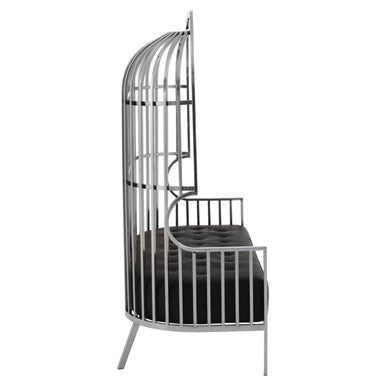 2 Seater Dome Cage Silver Sofa | Eliza
