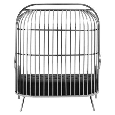 2 Seater Dome Cage Silver Sofa | Eliza