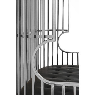 2 Seater Dome Cage Silver Sofa | Eliza