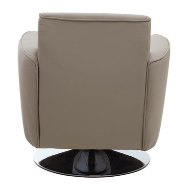 Mink Leather Effect Swivel Chair | Wester
